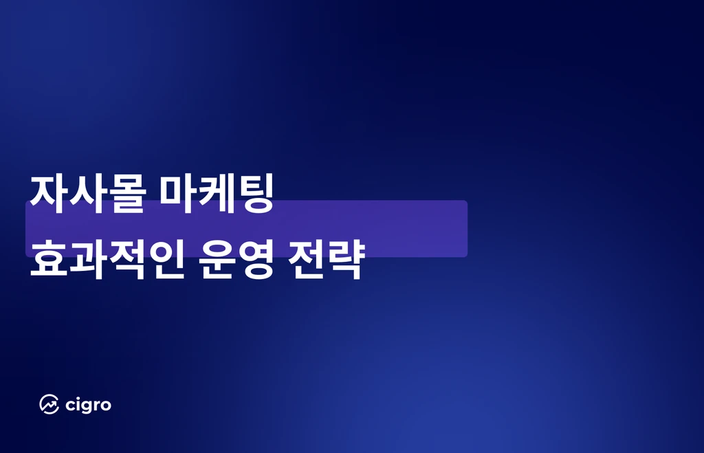 자사몰 마케팅 효과적인 운영 전략