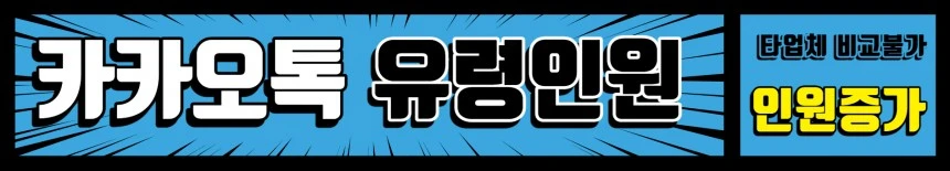 ✅업계최저/카카오톡 유령인원/채널인원✅