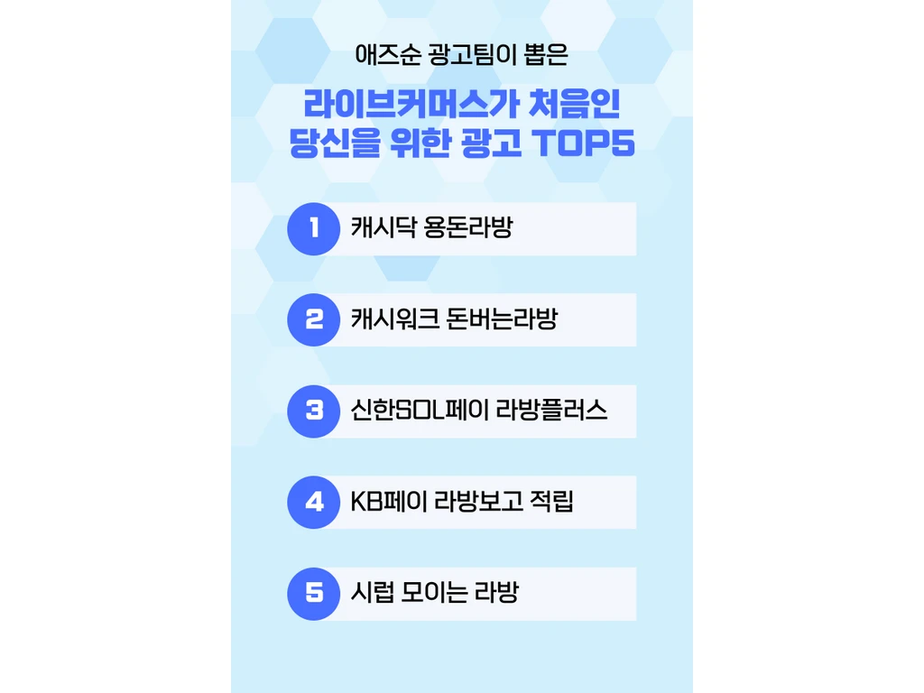 라이브커머스가 처음인 당신을 위한 광고 TOP5